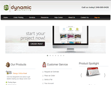 Tablet Screenshot of dynamicmarketingllc.com